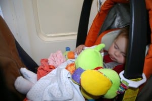 Sleeping On Southwest (600 x 400) car seat on airplane, baby in car seat on plane, baby sleeping on plane