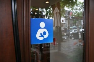 St Hubert Window Decal breastfeeding friendly, breastfeeding friendly sticker, travel and breastfeeding, travel with breastfed baby