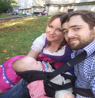 Oktoberfest Mit Sleeping Baby oktoberfest mit baby, oktoberfest with baby, germany, germany with baby, europe with baby