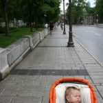 grand allee, quebec city, quebec city with a baby