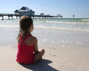 clearwater beach, clearwater beach with kids, baby on the beach, girl on the beach, clearwater florida