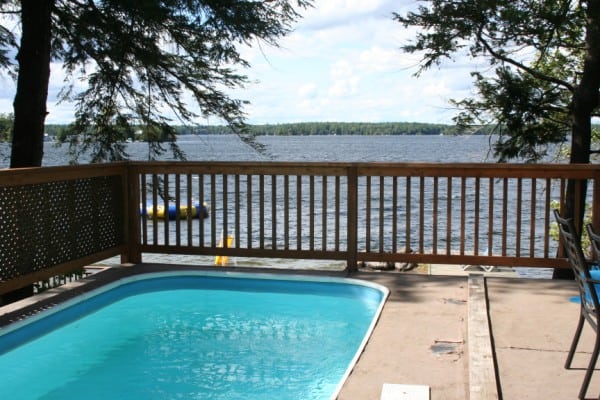 Irwin Inn, The Irwin Inn, Stoney Lake, Ontario Resort, Ontario Cottage Resort, Stoney Lake Resort, Cedarwood Cottage, Cedarwood Pool
