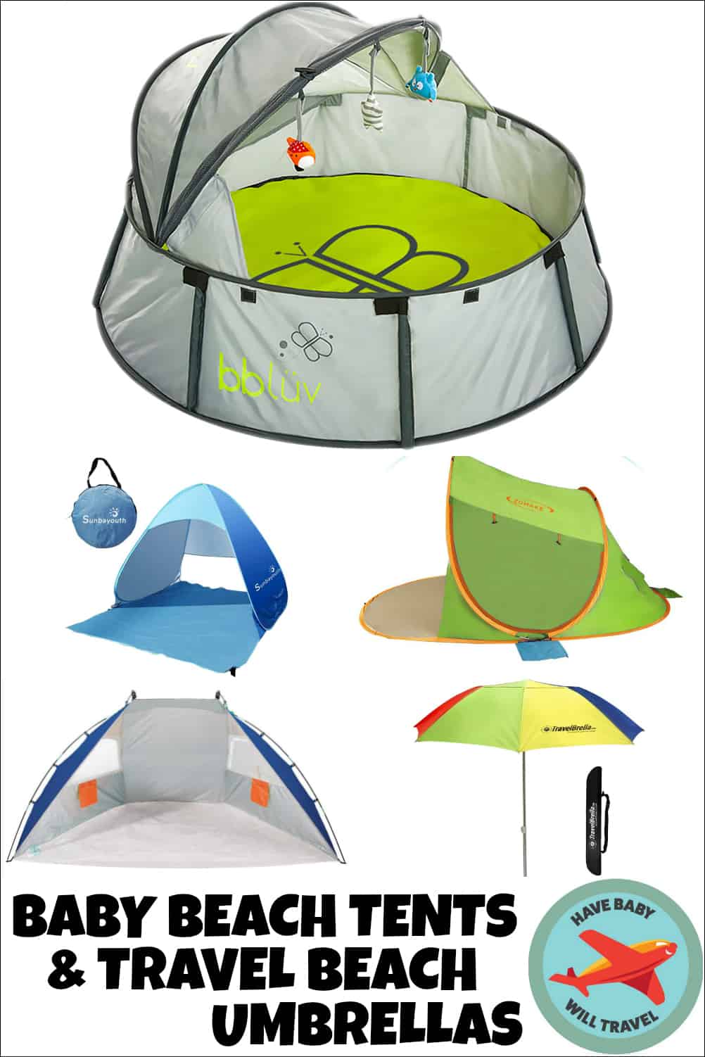 foldable beach umbrella for suitcase