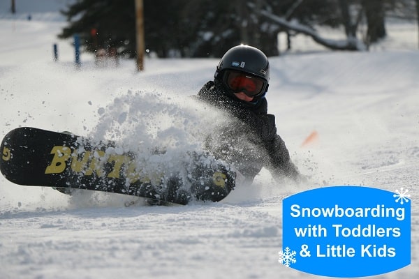 snowboarding with toddlers, snowboarding with little kids, snowboarding with toddlers and little kids, holiday valley, learn to snowboard