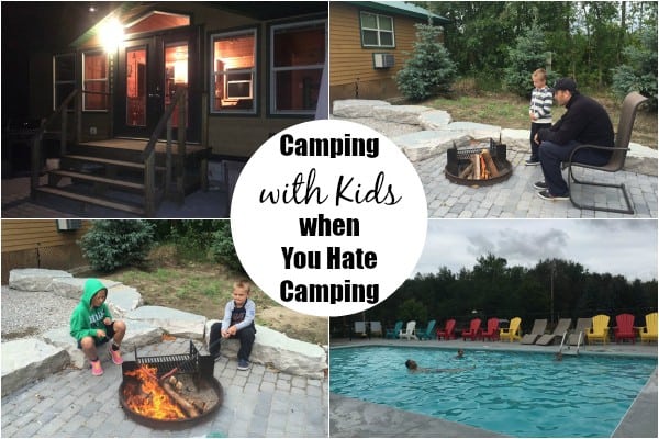 koa deluxe cabins, hate camping, koa with kids, camping with kids