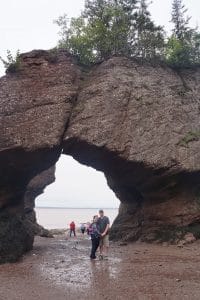 eastern canada road trip, hopewell rocks with baby, hopewell rocks with toddler