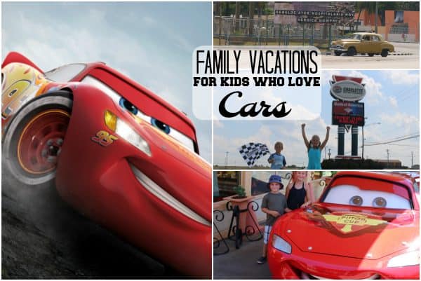 family vacations for toddlers, trips for kids who love cars, kids who love cars, cars 3 ideas, travel with kids, disney trip with kids