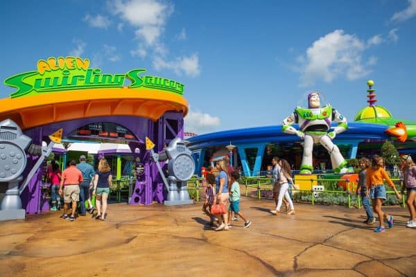 Alien Swirling Saucers ride for babies and toddlers at Disney's Hollywood Studios