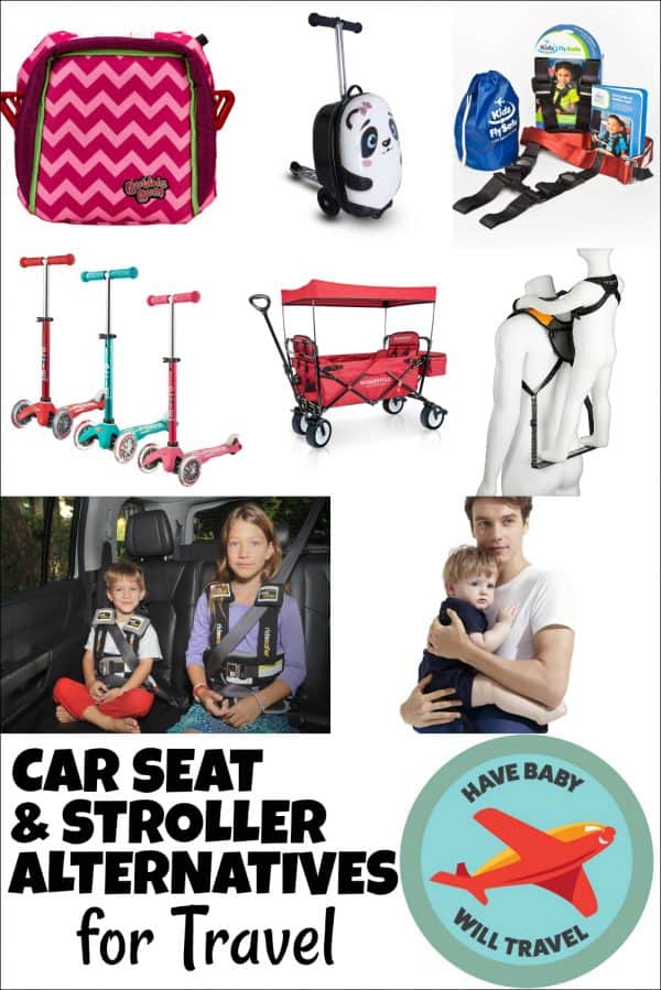 car seat alternatives, stroller alternatives, travel car seat, travel stroller, travel with a car seat, travel with a stroller