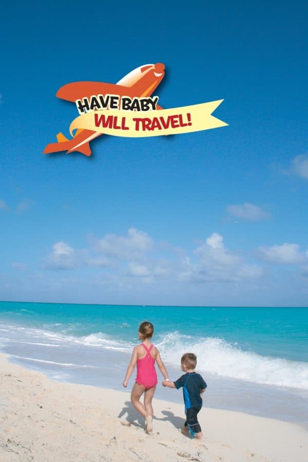 baby travel website have baby will travel promotional postcard