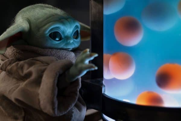 Baby Yoda with the Baby Frog Eggs